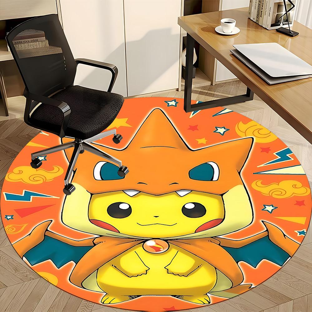 1pc Charmander Office Round Area Rug, Under Office Chairs Bedroom Living Room Home Decor  a1022265