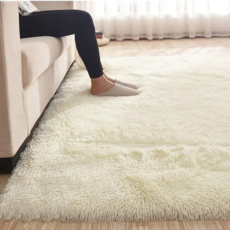 Gradient Tie-dye Carpet Living Room Bedroom Long Hair Washable Cute Net Red Bedside Soft Plush Carpet Mat Anti-slip Floor Mats
