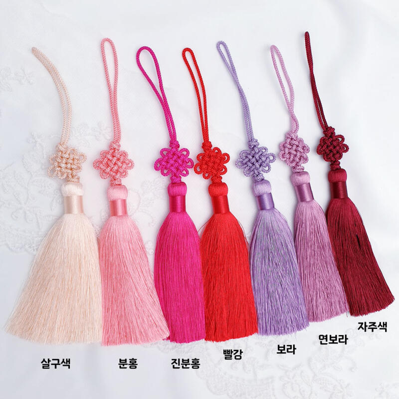 Traditionelle Knotenquaste Norigae Ornament Hanbok Schlüsselanhänger Schlüsselanhänger