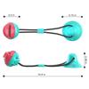 Interactive Dog Toys Tug of War Ball In Red and Turquoise for Large Breed Dogs - Mentally Stimulating Teething Toy