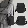 Neutral Style Shoulder Bag for Men and Women, Small Square Bag, Suitable for Travel and Photography, Pure Black Bag.