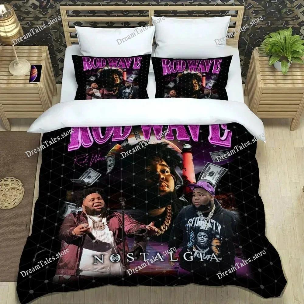 Home Textile Popular Music Rod Wave Cover Duvet Cover Pillow Case Boy Girl Polyester Bedding Set King Queen Twin Size
