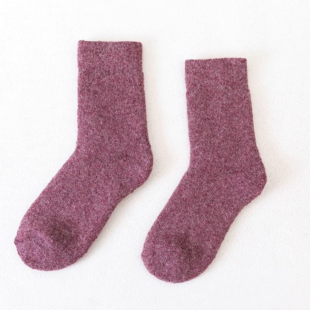 Solid Color Thermal Long Socks Breathable Stockings New Warm Socks  Winter
