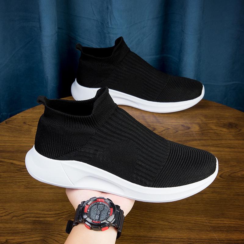 2023 Men's Lightweight Fly-Knit Sock Sneakers: Breathable, Slip-On, Casual Sports Shoes for Spring and Summer