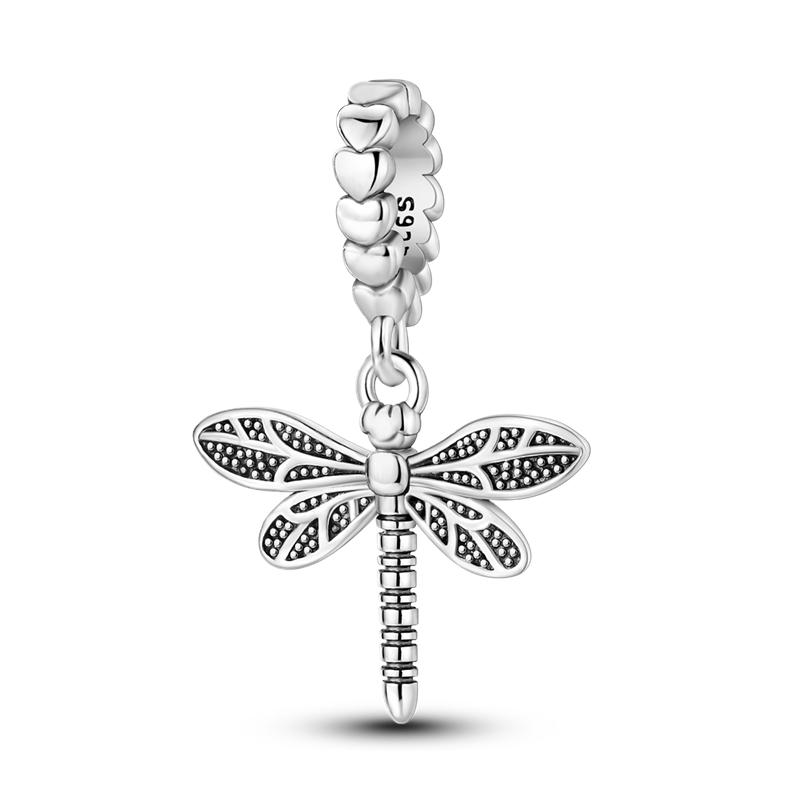 925 Sterling Silver Glow Firefly Butterfly Charms Fit Módní Originální náramky Dragonfly Bee Hmyz korálky Vlastní výroba šperků