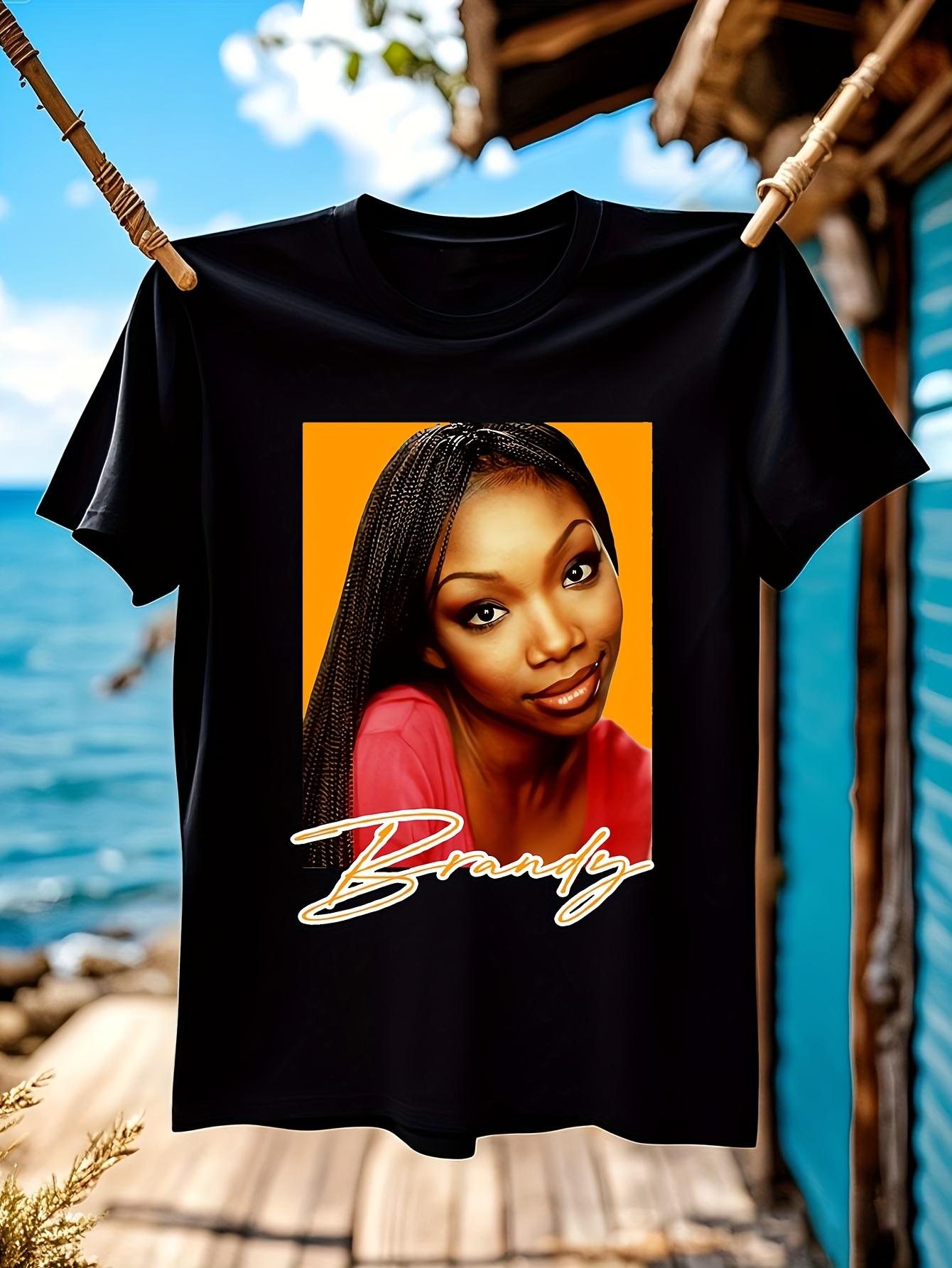 Brandy Graphic Tshirt Graphic Tshirt - White Tee with Ora... M