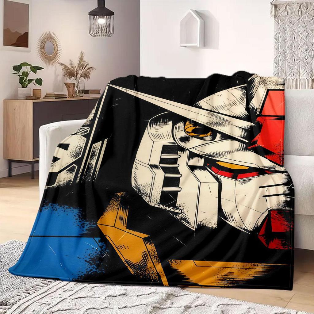 Gundam RX-78-2 Print Blanket Warm Comfortable Flannel Blanket Suitable for Bedrooms,Sofas,Beds,Chairs,Picnics,Travel