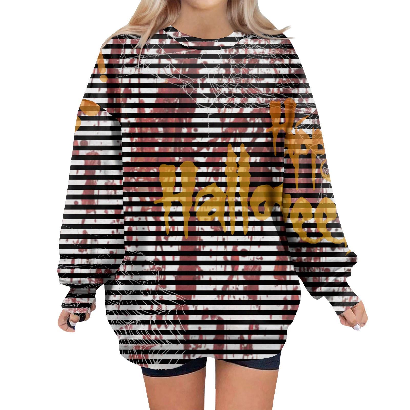 

Женские свободные свитера, толстовки, флисовые принты на Хэллоуин, свитера с длинным рукавом, зимние осенние наряды XL зебра