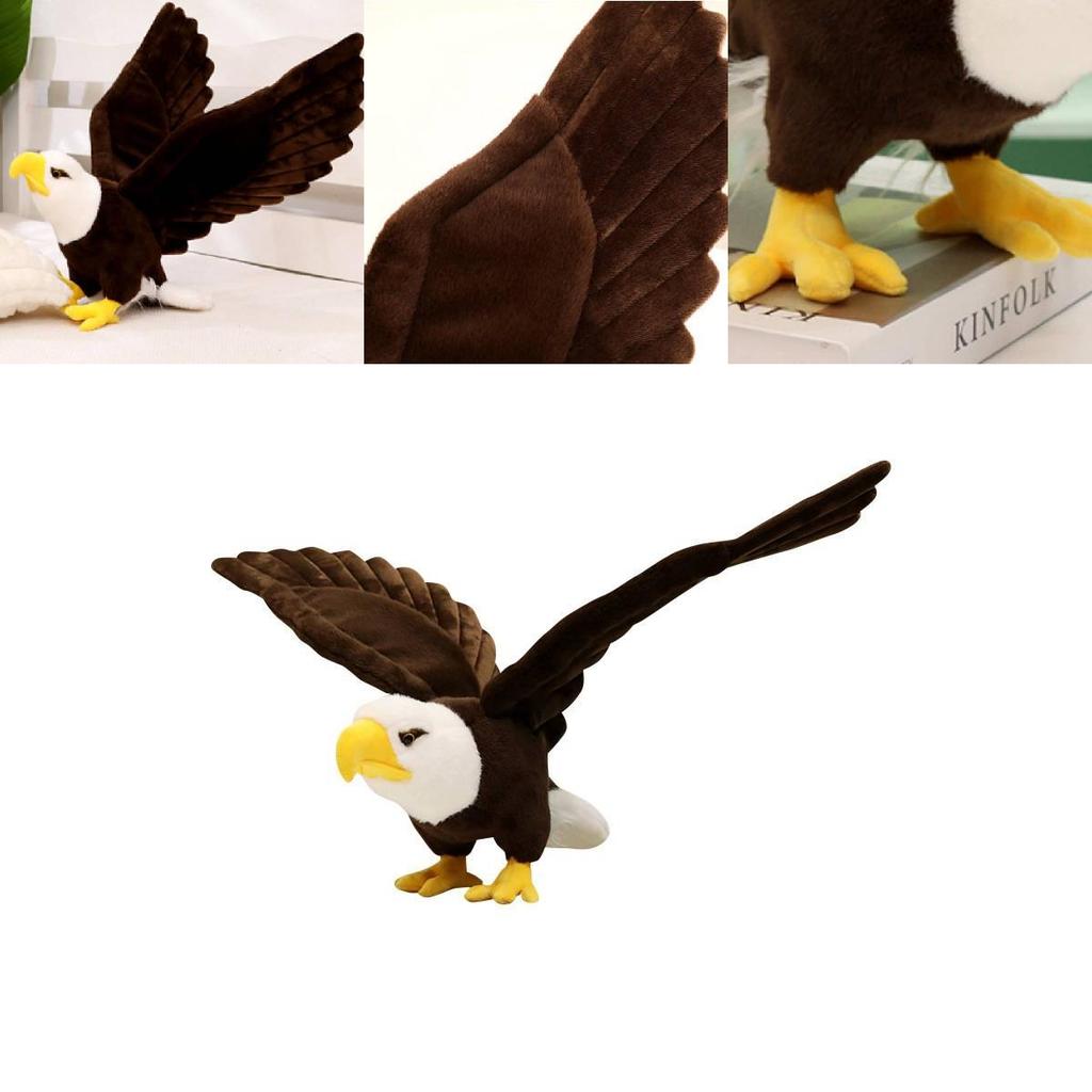 Hochwertiges Plüsch Weißkopfseeadler Spielzeug Weiches Stofftier für Heimdekoration und Kinder Kuschelpuppe