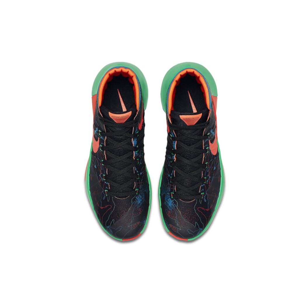 Nike Hyperdunk 2015 Round Toe Lace-Up Non-Slip Lightweight High-Top Basketball Shoes Men sneaker Black Green Red 749570-084