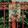 2D Flat Vintage Metal Wall Sign Suitable for Home, Office, Bar, Cafe - Rustic Aluminium Floral & Butterfly Film Carved Panel, 8x12 Inch