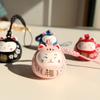 Cute Charm Cartoon Car Key Pendant Lucky Cat Keychains Maneki Neko Keyrings Bag Decoration