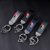 Carbon fiber Car Keychain Key Ring Metal Leather For Toyota GR Sport Gazoo Racing Yaris 86 Corolla Hilux Supra C-HR Accessories