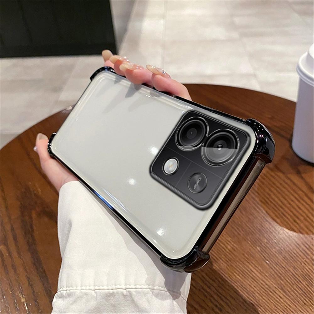 Luxury Shockproof Phone Case For Xiaomi POCO X6 X5 M6 F6 Pro X3 NFC F3 F4 C65 13T 12T 14 Ultra Silicone Bumper Transparent Cover