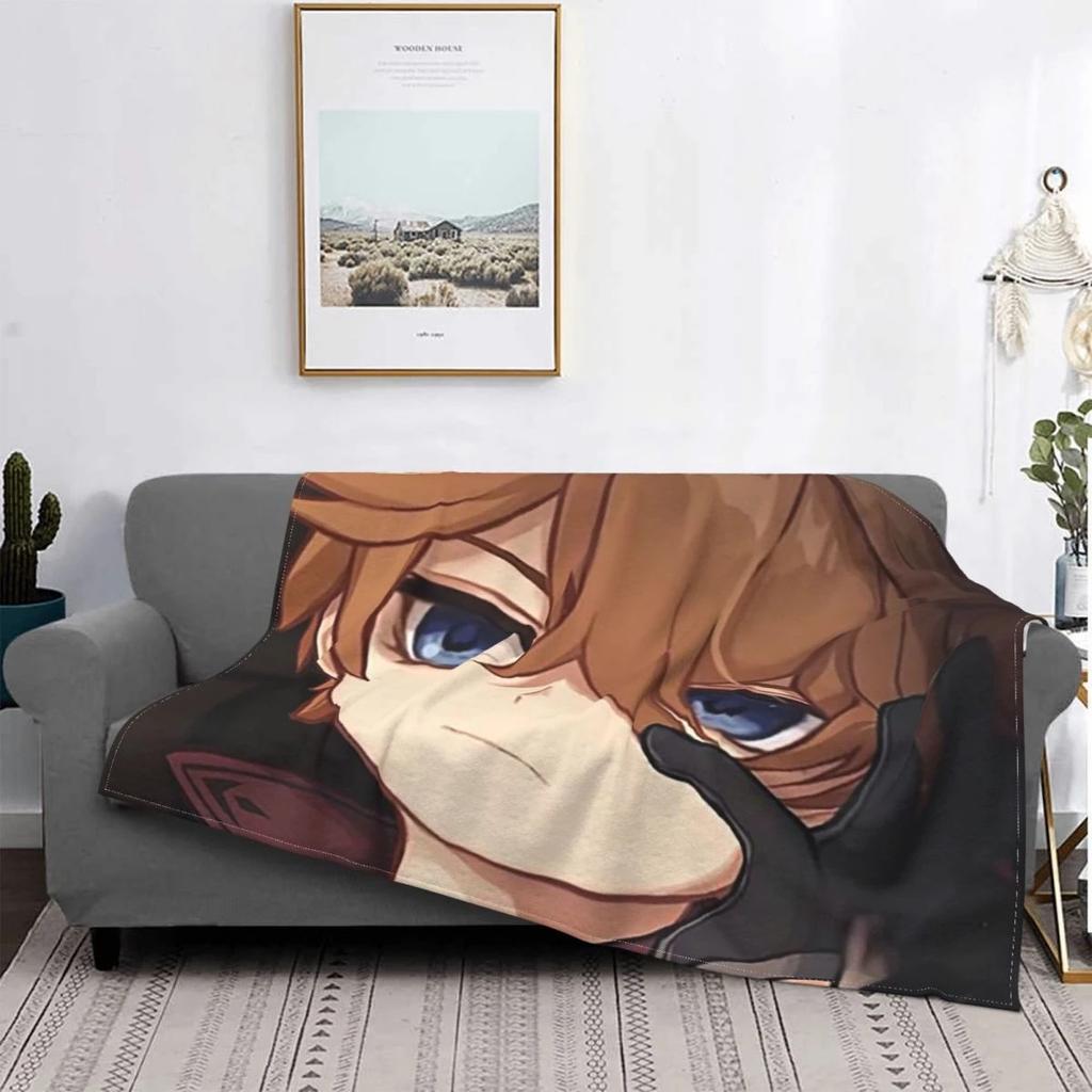 Anime Breathable Super Warm Soft Blanket for Bedding Travel Blanket Flannel