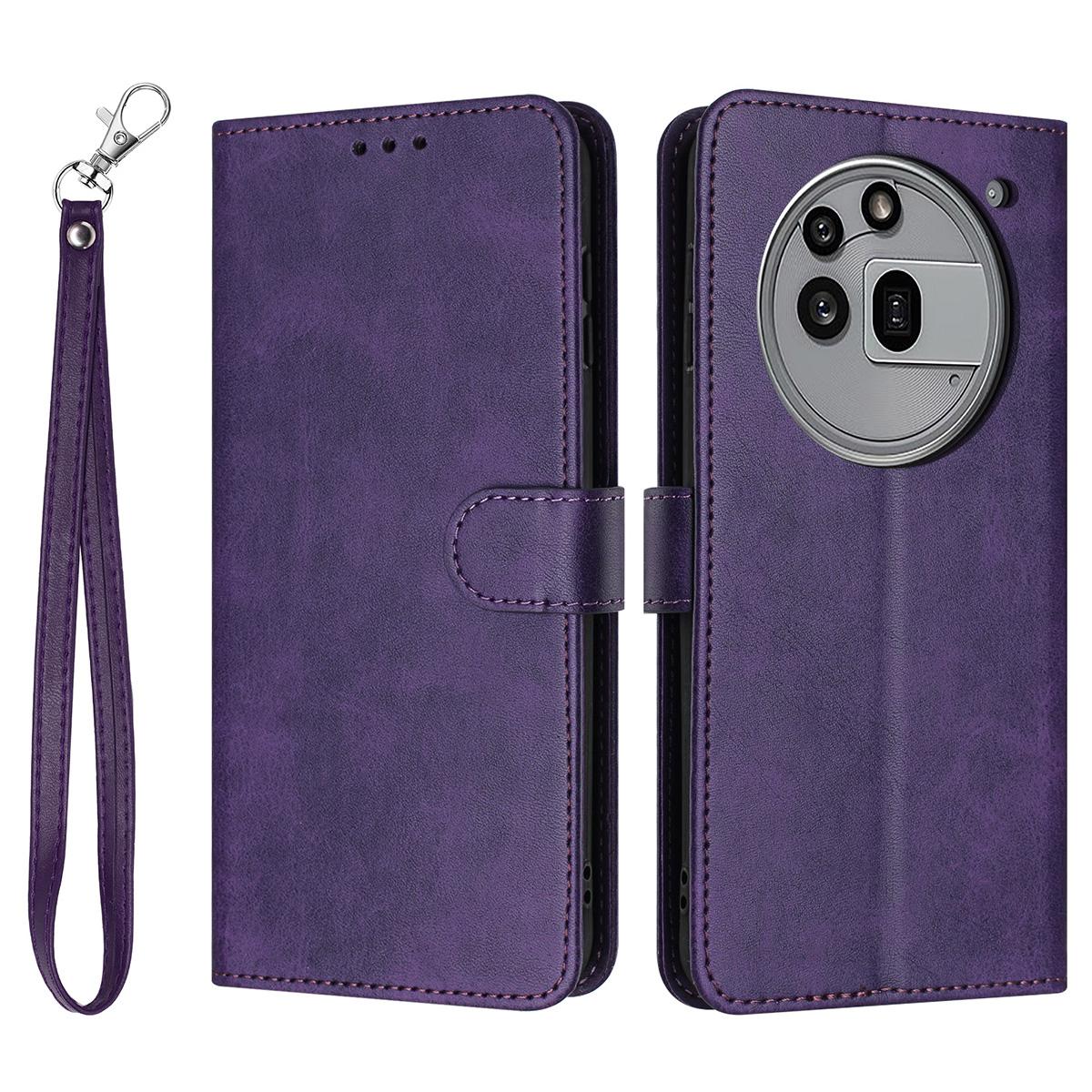 

Leather Case for Nothing Phone (3a) Pro Stand Wallet Phone Cover Calf Texture Purple