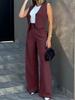 European and American Fashion Suit: Vest Waistcoat & Wide-Leg Pants Set