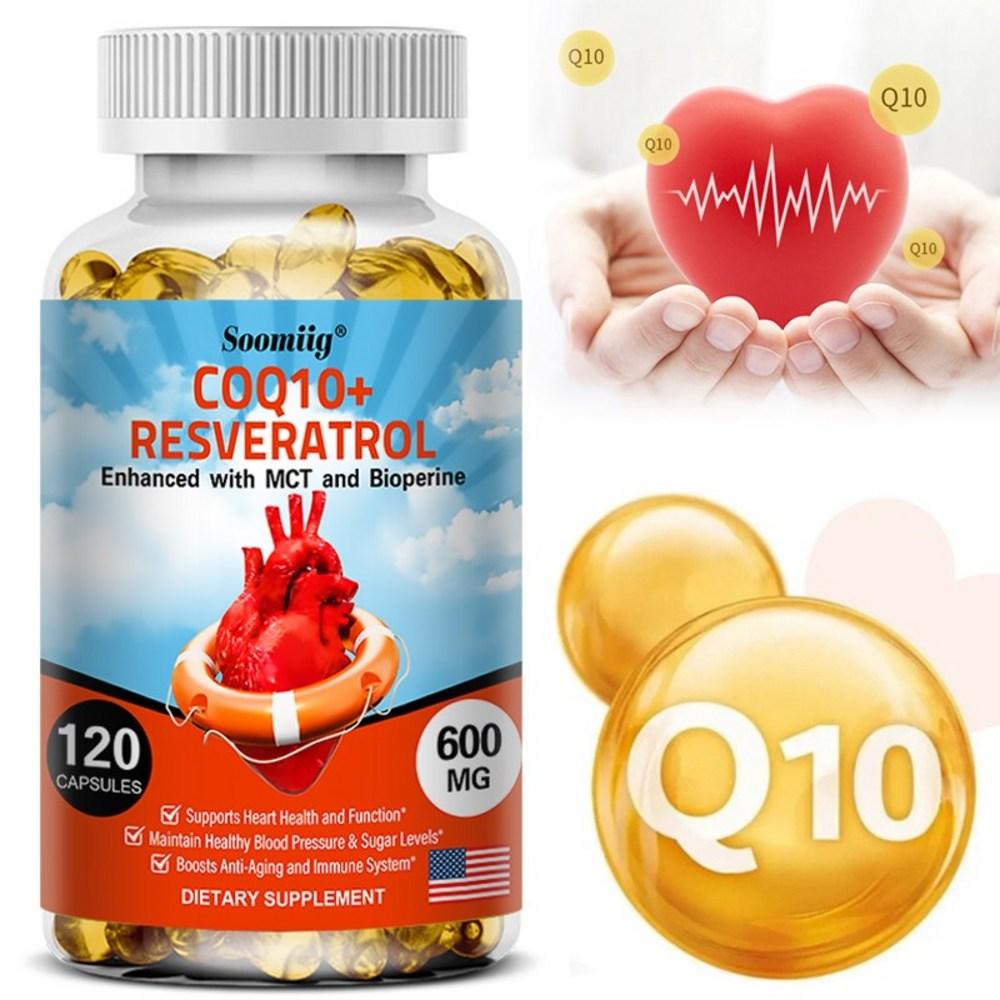 Coenzyme Q10 600mg Soft Capsules - An antioxidant supplement that supports vascular health, brain function, heart | 1 capsule 60 servings
