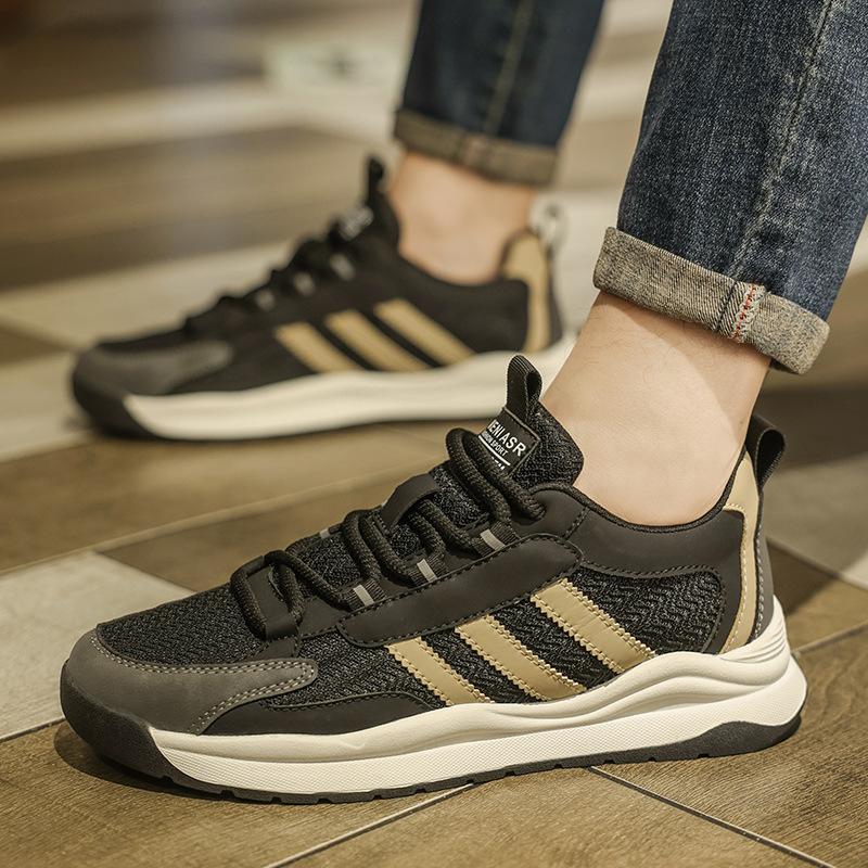 

Три полоски ретро обувь Форрест Гамп мужская легкая дышащая обувь для папы новая обувь на мягкой подошве сетчатая спортивная повседневная модная обувь мужская 44