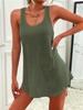 Women's Summer Sleeveless Round Neck Tank Dress - Casual, Versatile Short Skirt