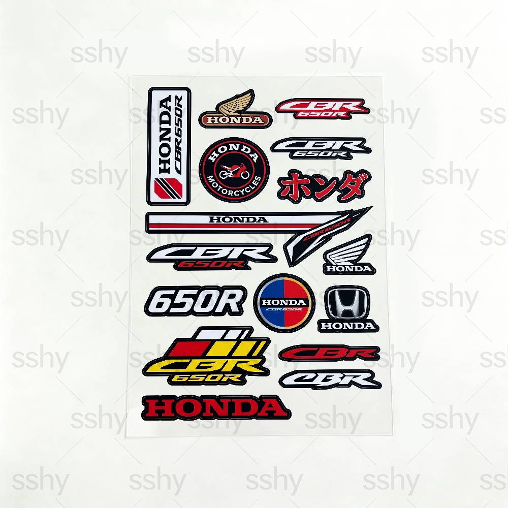 FOR HONDA CBR650R Motorcycle Reflective Stickers Waterproof Decals for Helmet Scooter Fuel Tank Toolbox Racing XL0