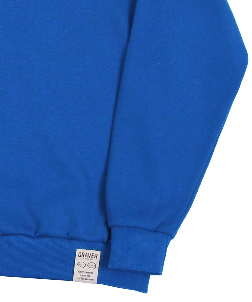 GRAVER [Unisex] Small Drawing Smile Sweatshirt_Cobalt Blue