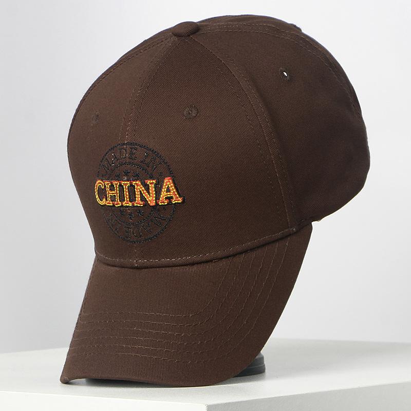 2025 New Chinese Style Embroidery National Men's Hat Fashion Cap Ins Stream Baseball Cap Women Show Small Face