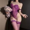 Domila Sexy Lingerie Purple Lace Onesie Pure Desire Uniform Set No Pajamas Female Temptation