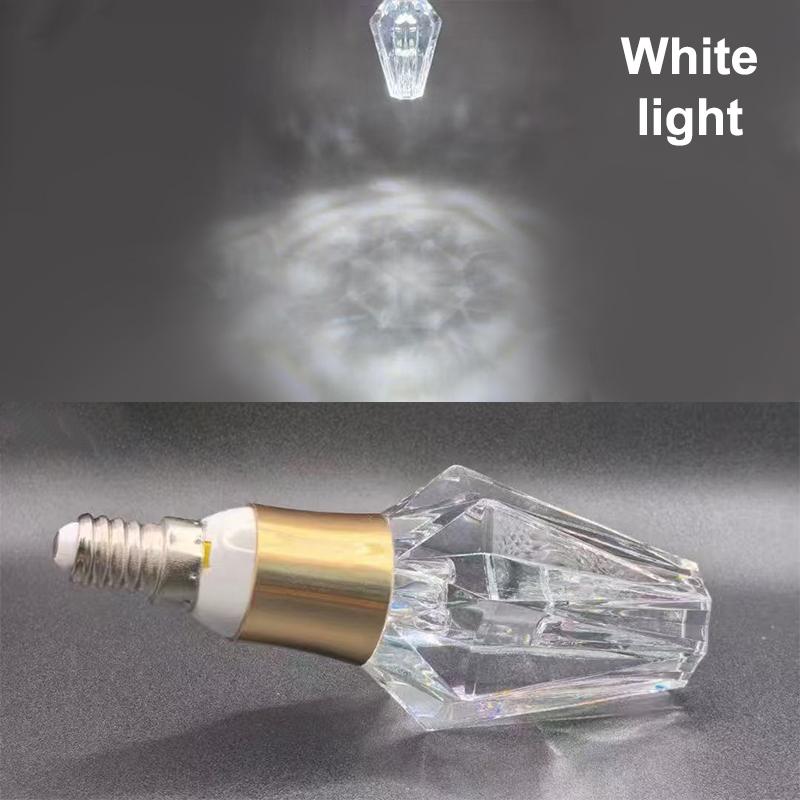 1Pcs E27 Holder Mini Pendant Light Acrylic Crystal Led Bulb Chandelier Fairy Lamp For Bedroom/Kitchen Decoration