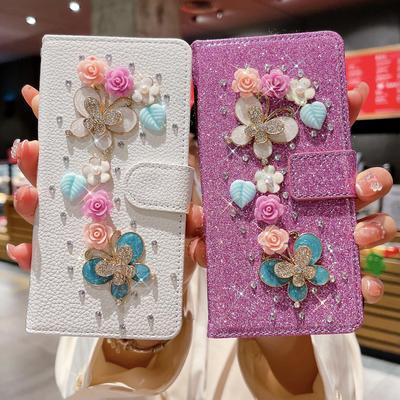 Trblietavé kryštálové diamantové kamienkové peňaženkové puzdro pre iPhone 14 Pro Max 13 12 11 Xr Xs X 7 8 Plus Se 2022 Vrecká na karty Trblietavý kryt