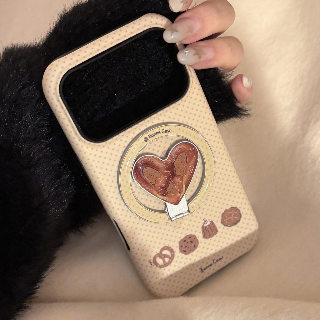 Cookie Magnetic Holder for Apple for IPhone17For16promax Film Phone Case 15 Niche 14 Hard