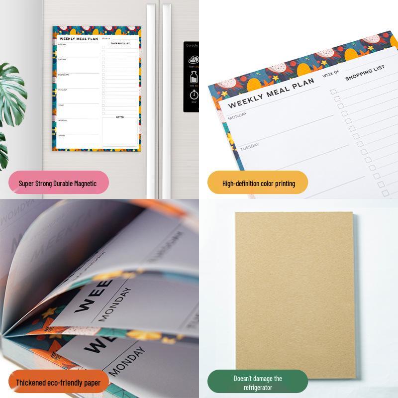 Magnetic Diet Planner: Tearable Fridge Notebook for Fitness & Meal Prep