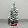 White Christmas Tree Set with 1m, 1.5m, 1.8m Trees - Snow-Decorated Holiday Decor for Home