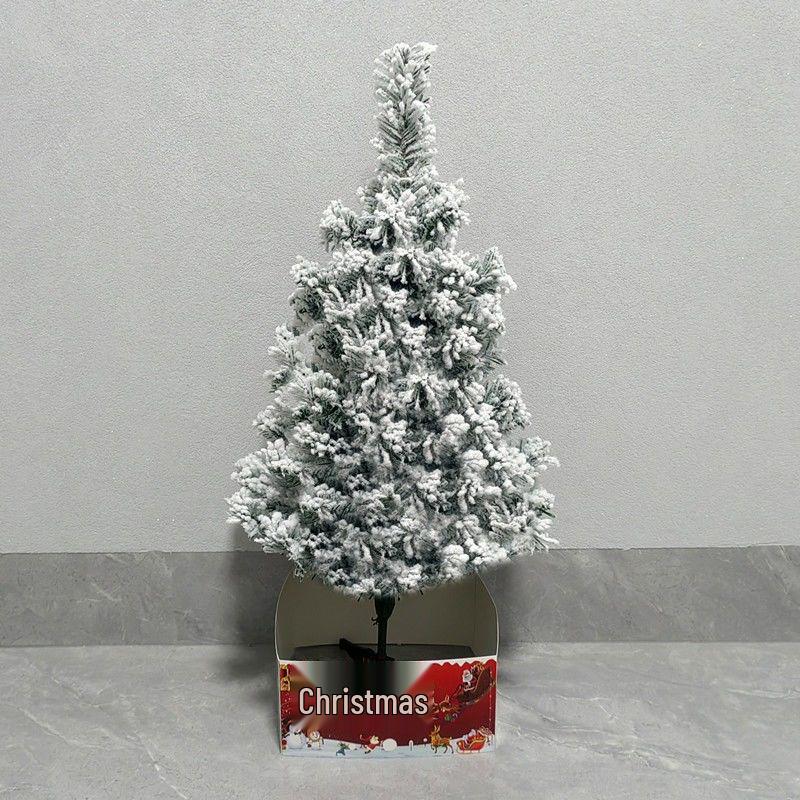 White Christmas Tree Set with 1m, 1.5m, 1.8m Trees - Snow-Decorated Holiday Decor for Home