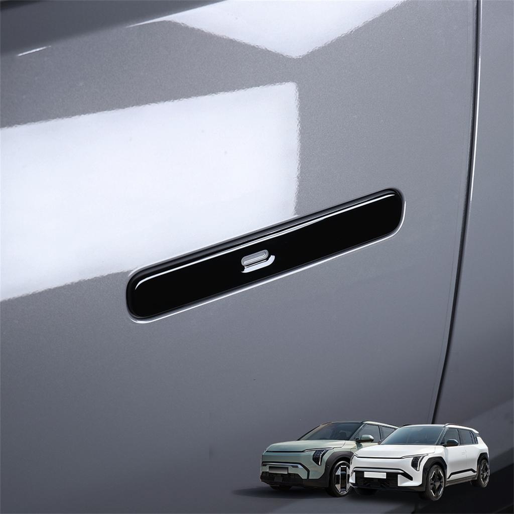 For Kia EV3 2024 2025 2026 Car Tuning Carbon Fiber Exterior Door Handle Decoration Cover Trim Exterior Accessories