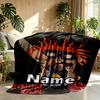 Custom Name Personalized Bride of Chucky Print Blanket, Home Decor, Bedroom, Sofa, Camping, Couch, Gifts for Birthday Christmas