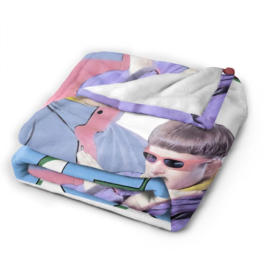 Oliver Tree Hip-Hop RIP Blankets Flannel All Season Breathable Super Warm Throw Blankets for Sofa Bedroom Bedding Throws