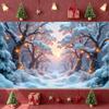 Winter Banner Winter Landscape Christmas Background Snowy Display Frosty Branches Holiday Background For Holiday Decorations