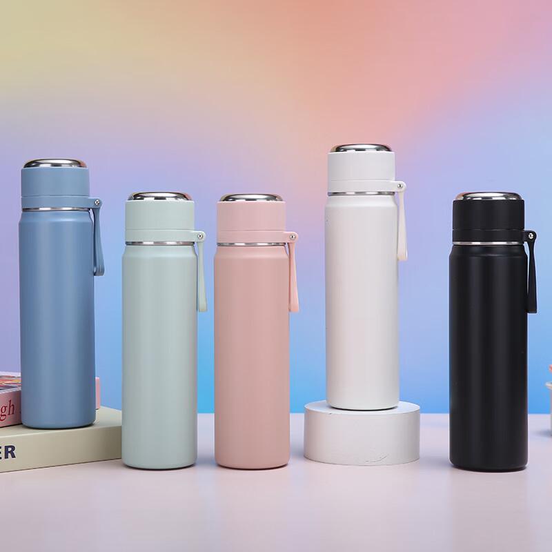 

Wensu Striped Stainless Steel Insulated Coffee Mug with Straw