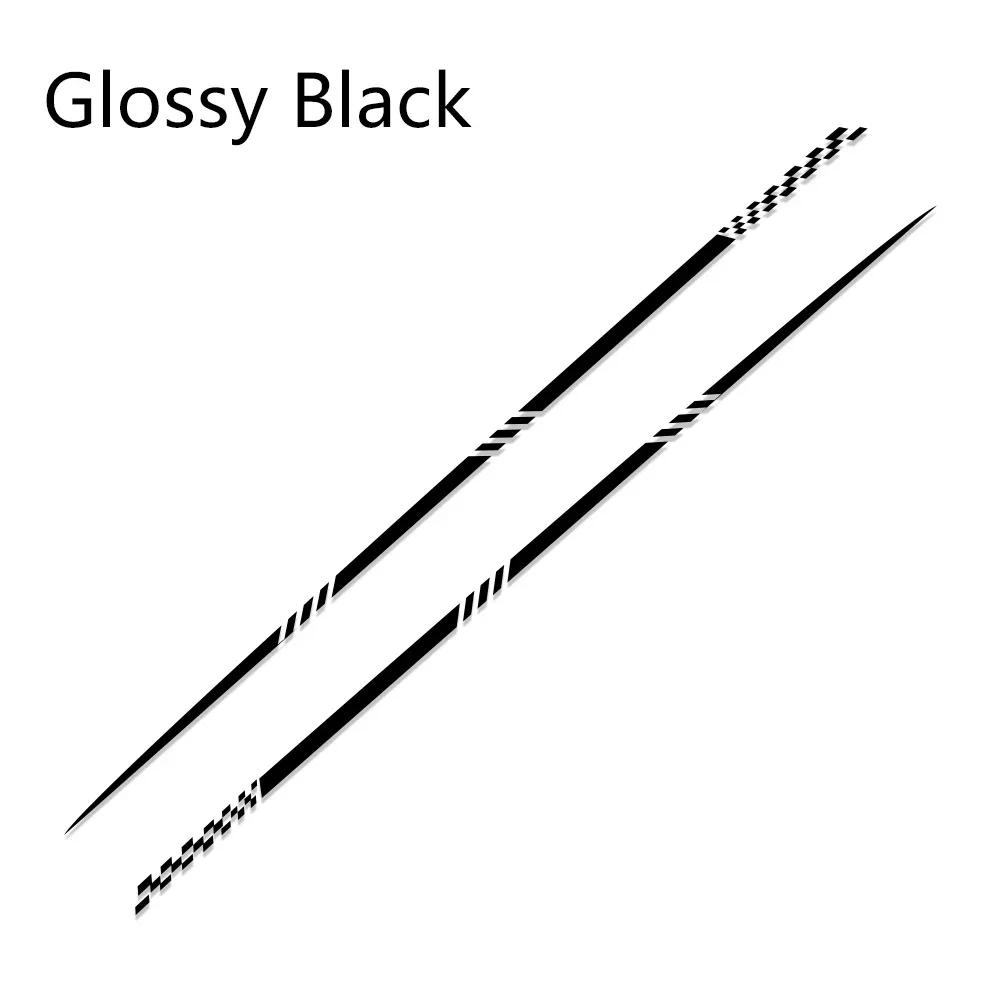 2PCS Universal Car Waist Line Long Stripe Decor Stickers Auto Accessories For Suzuki Volvo Tesla Skoda VW Volkswagen Seat Subaru