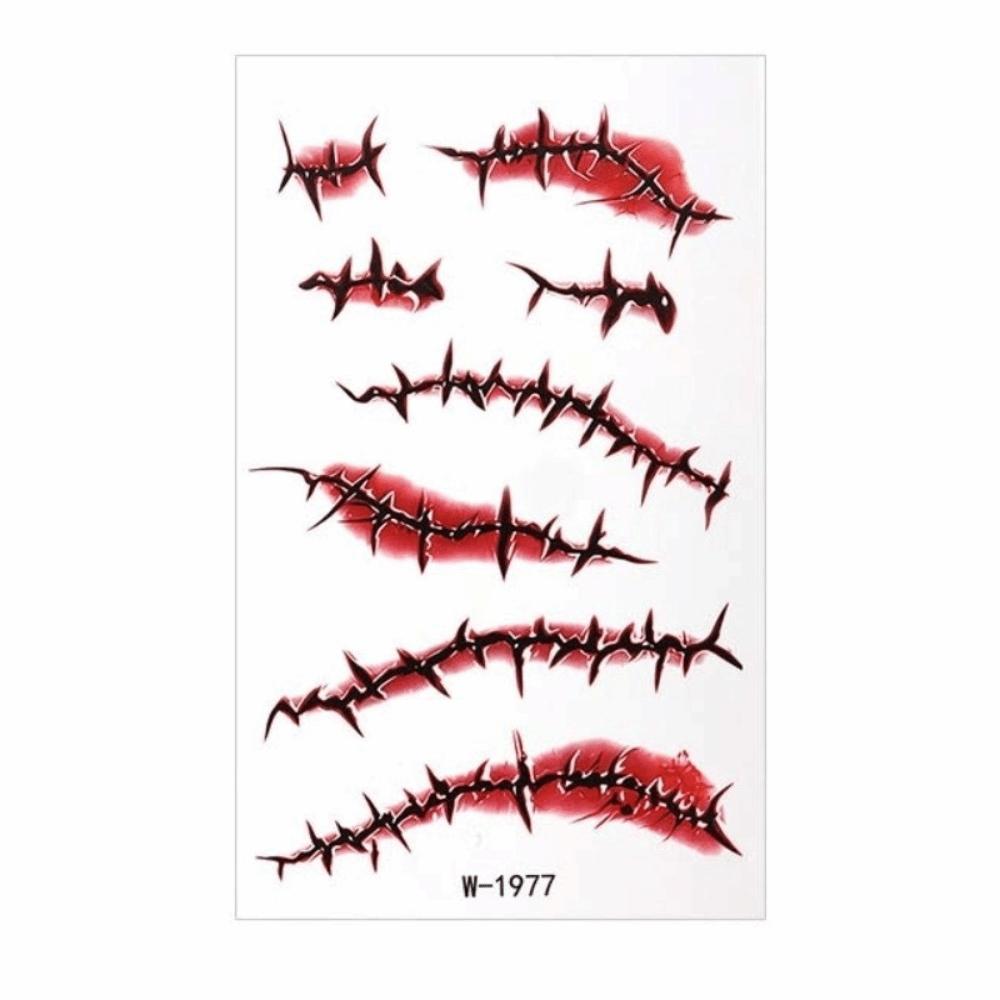 Waterproof Halloween Face Tattoo Blood Vessels Tattoo Body Art Decal  Costume Accessory