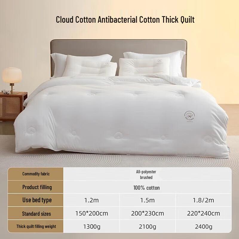Mengjie Home Textiles Cloud Cotton Antibacterial Quilt