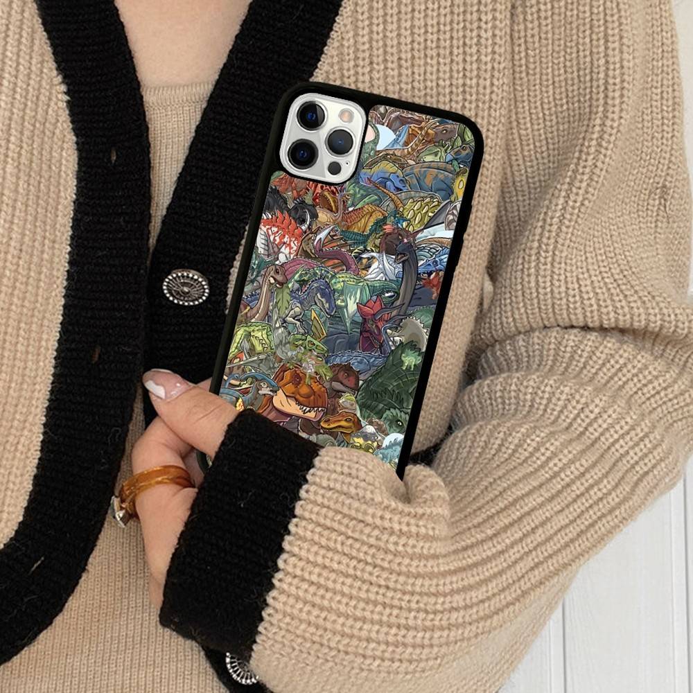 J-Jurassic Park Dinosaur World PC+TPU Phone Case For IPhone 17 16 15 14 PRO MAX 11 12 13 PLUS MINI Cover