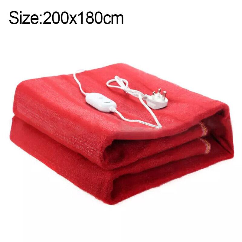 Red Flannel Electric Blanket Heater 145*65cm 145*115cm 180*150cm 200*180cm 220V 50Hz Single Body Heated Electrothermal Pad with