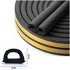 D-Type Self-Adhesive EPDM Rubber Door & Window Insulating Seal: Windproof, Soundproof, Heat Insulation & Anti-Collision Strip.