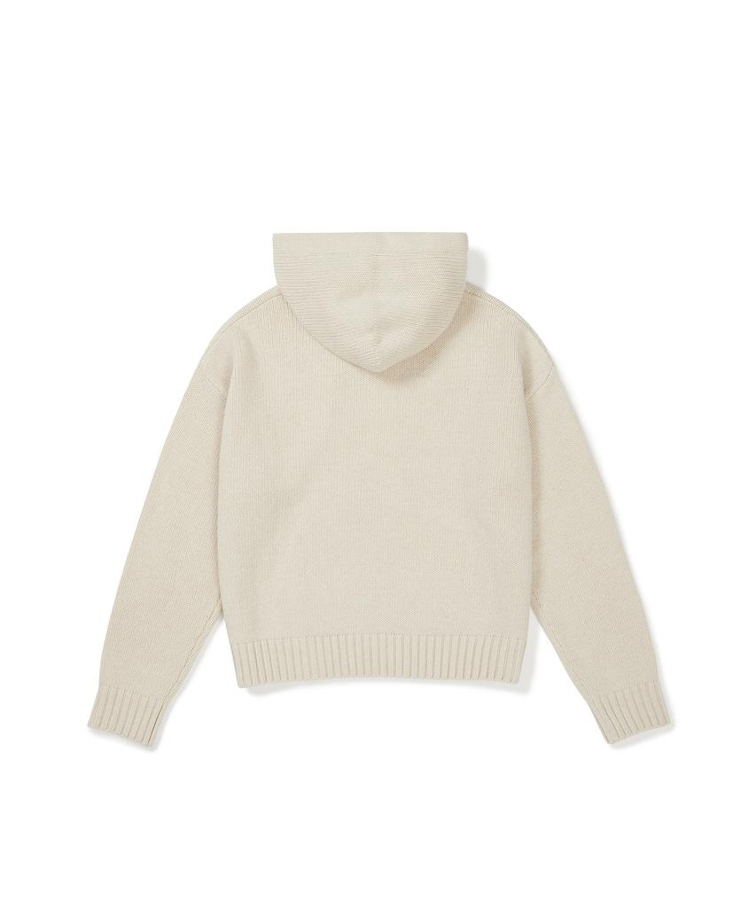 IEY Butterfly Lambswool Hoodie Knit Ivory