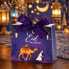 10Pcs Multicolor Eid and Ramadan Gift Boxes Satin Ribbon Bow Portable Ramadan Gift Box Reusable Star/Moon Gift Packaging Bags