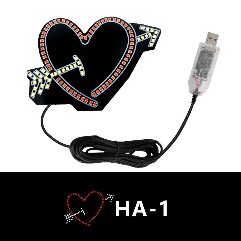 

Car Love Window Light LED Decorative Light Creative No Wiring Love Reddish Internet Celebrity Rear Window Emotion Light