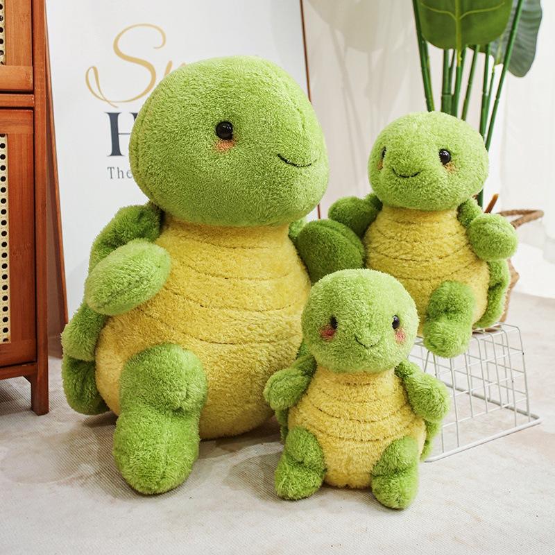 Cute Simulation Green Little Turtle Doll Plush Toy Turtle Doll Home Pillow Children Soothing Doll