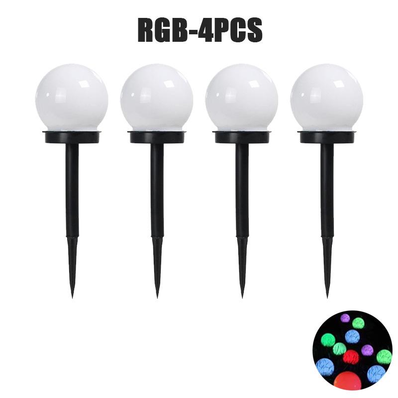 Solar LED Bulb Light Three-color Energy Saving Waterproof Simple Atmospheric Lighting Outdoor Garden Lawn Street Garden Lights